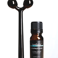Apothaka self care set with metal facial massage roller and comforting oil booster 10ml for sensitive skin