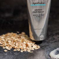 Apothaka Velveteen cloud cleanser Recyclable 125ml aluminium tube with texture