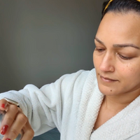 Apothaka skincare routine product application