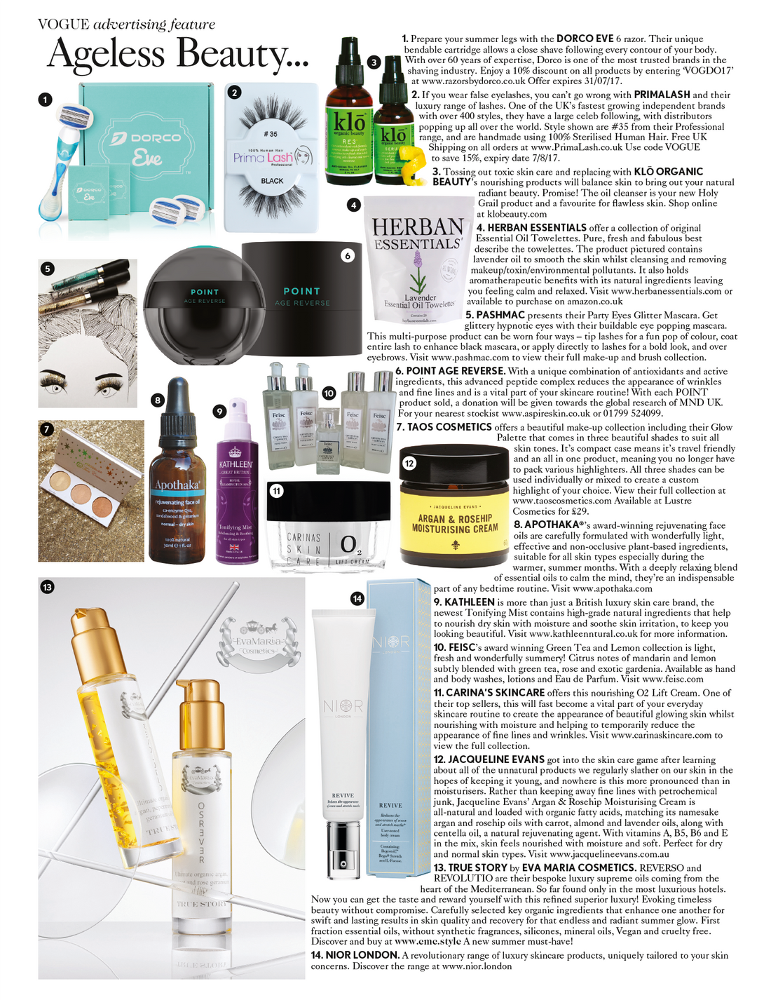 Apothaka rejuvenating face oil in Vogue July 2017