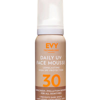 EVY daily UV face mousse SPF30 sunscreen fragrance free